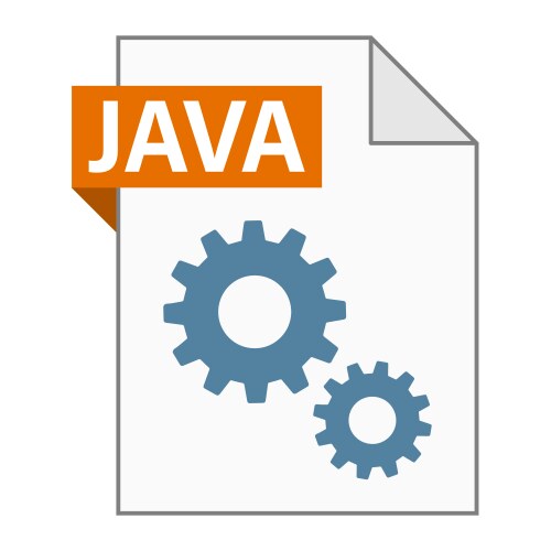 Modern flat design of java file icon for web vektorbild