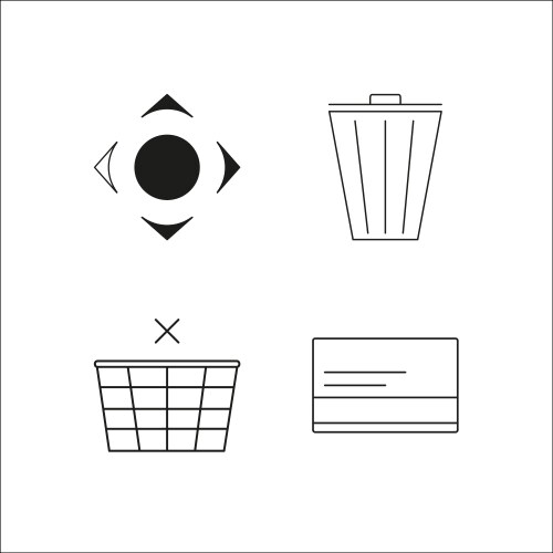Web simple linear icon setsimple outline icons vector image
