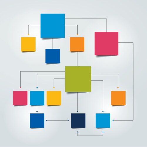 flow chart infographic vector