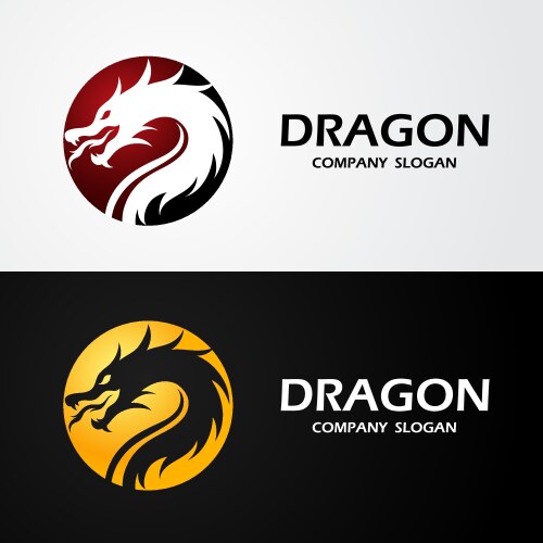 Dragon Logo Template Vector Image