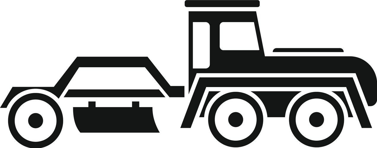 Grader machine tractor icon simple style vector image
