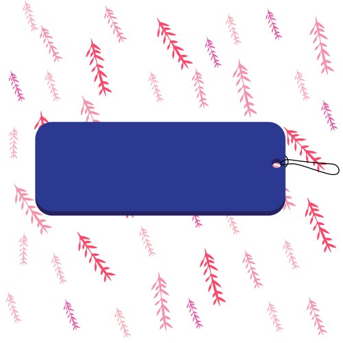 Rectangle shaped empty colored label attached Vector Image