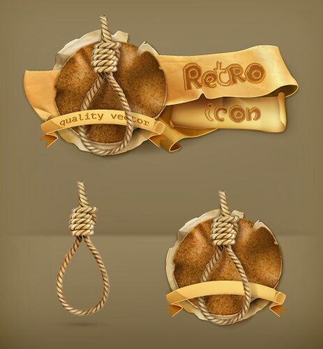 Rope Noose Knot Icon Vector Image