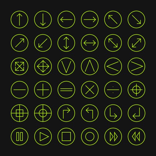 Thin icons set for web and mobile line simple vector image