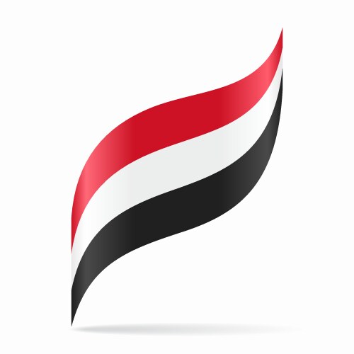 yemeni flag wavy abstract background vector image