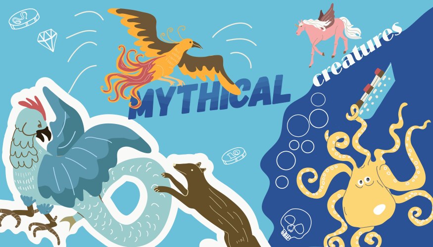 Myth or truth collage Royalty Free Vector Image
