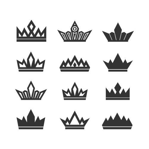 Set of logos crowns Vector Image