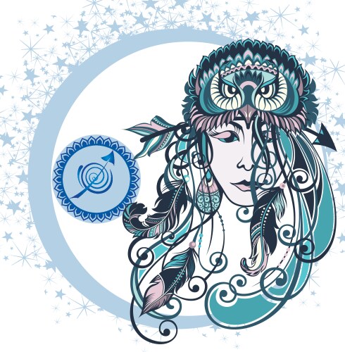 Zodiac Sign Portrait Of A Woman Libra Royalty Free Vector