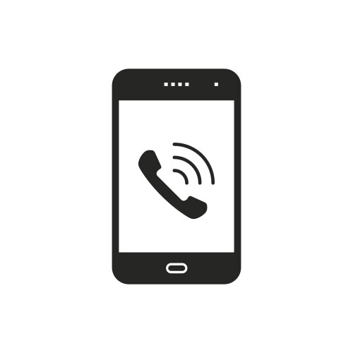 Smart phone call icon isolated simple Vector Image