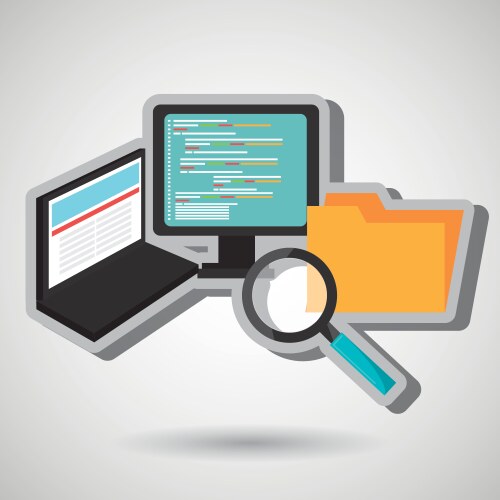 Computer programming design vector image