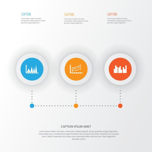 Set of graphs diagrams and statistics icons vector image