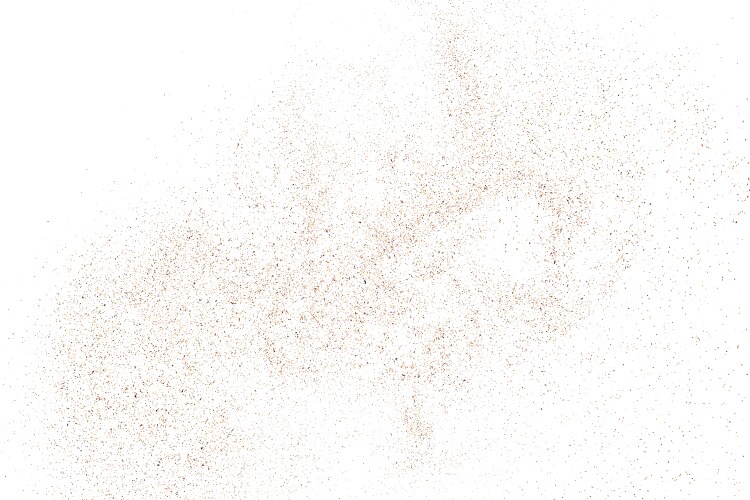 Coffee color grain texture isolated on white Vector Image