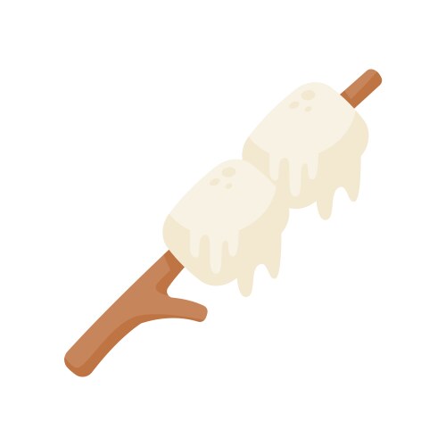 Marshmallow Skewers by Campfire Vector Image