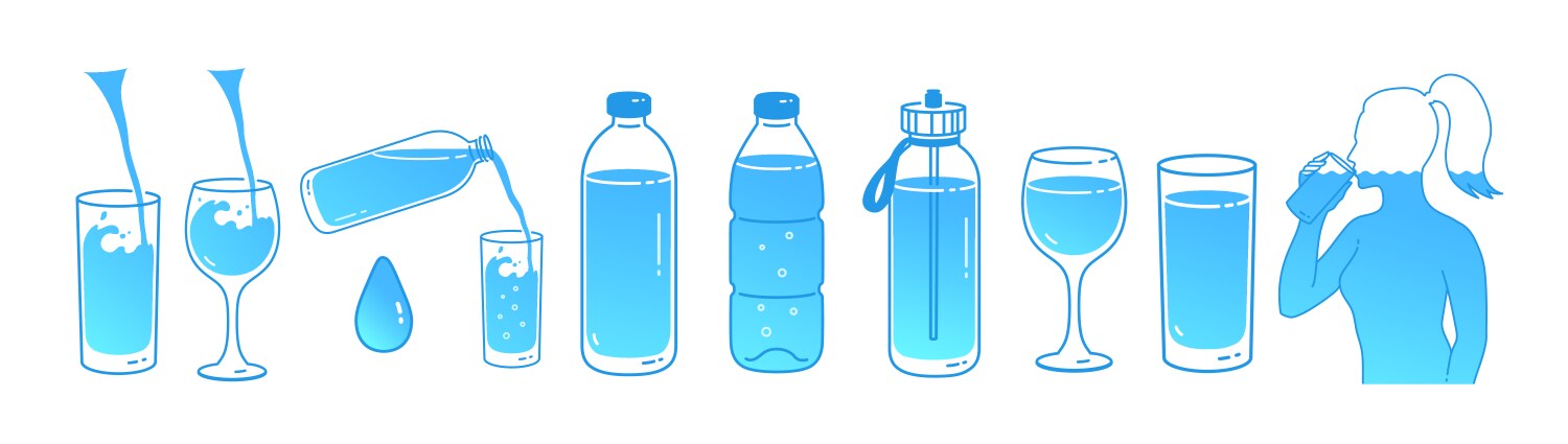 water balance hydration concept vector image