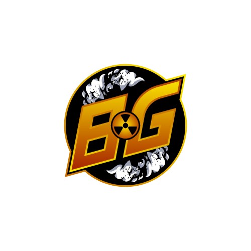 BG Gaming Logo - Skull Monogram Vector Image