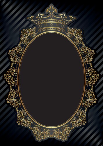 Royal background with golden frame Royalty Free Vector Image