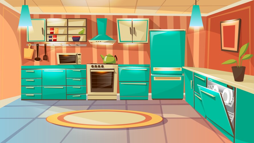 Modern Kitchen Interior Vector Image