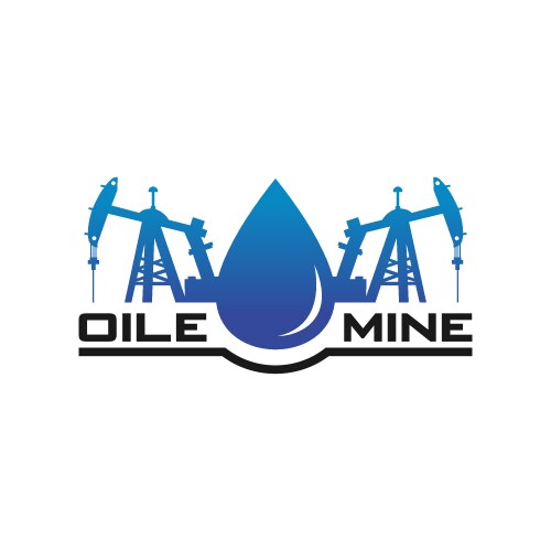 Petroleum mine logo design Vector Image