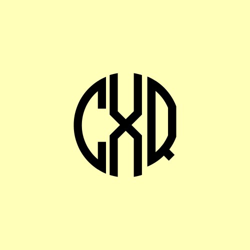 Creative rounded initial letters cnc logo Vector Image