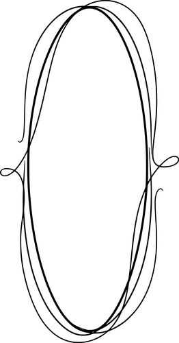 Elegant Oval Frame - Minimalist Vector Image