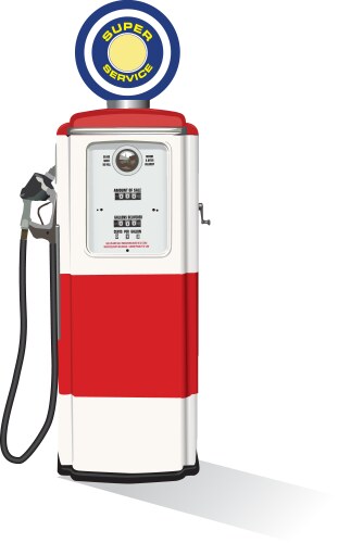 Retro Gas Pump Royalty Free Vector Image - VectorStock