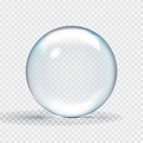 Rainbow soap bubble on a transparent background Vector Image