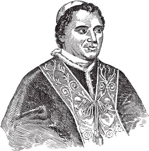 Pope Pius IX - Historical Portrait Vector Image