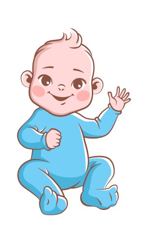 Cute baby boy infant smiling toddler Vector Image