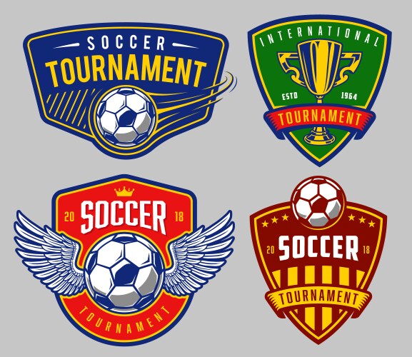 Soccer Emblem Collection Vector Image