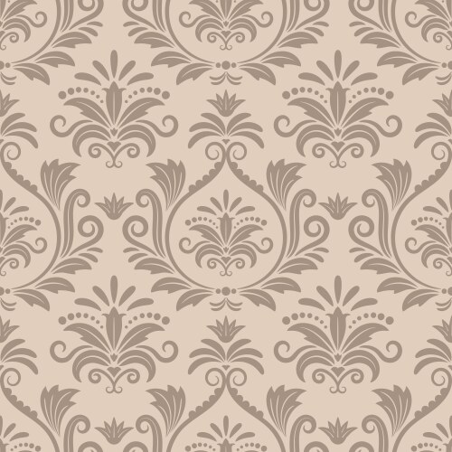 Wallpaper seamless baroque Royalty Free Vector Image