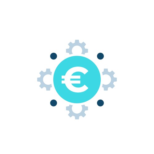 Cost optimization financial efficiency icon vector image