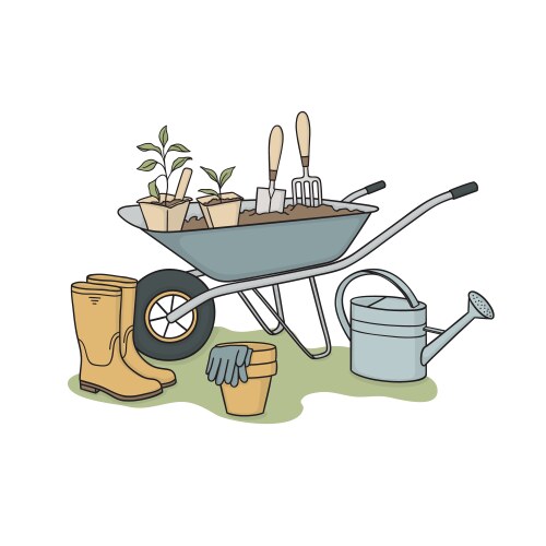 Gardening tools Royalty Free Vector Image - VectorStock