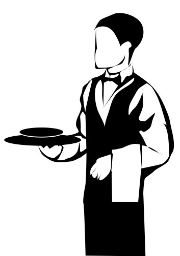 Waiter Royalty Free Vector Image - VectorStock