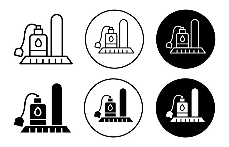 Sump pump flat line icon set thin – Royalty-Free Vector | VectorStock