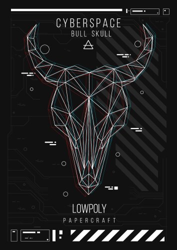 Abstract low poly template poster with poligonal vector image