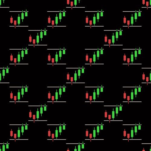 Stock market trading candlestick chart seamless Vector Image
