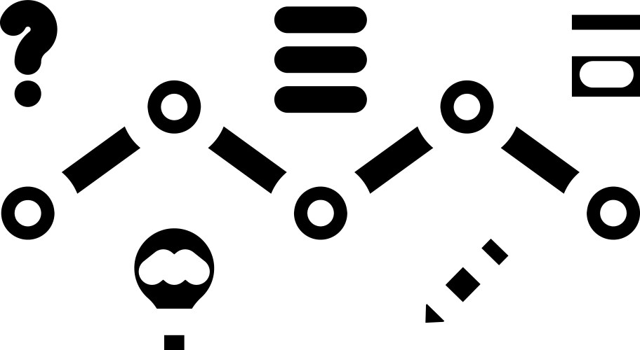 Design sprint ux ui glyph icon vector image