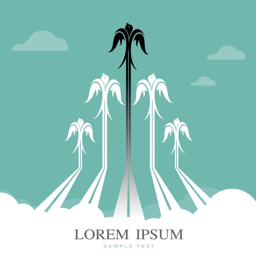Bird leadership Royalty Free Vector Image - VectorStock