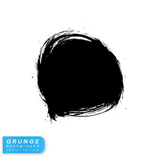 Brush stroke isolated white background circle Vector Image
