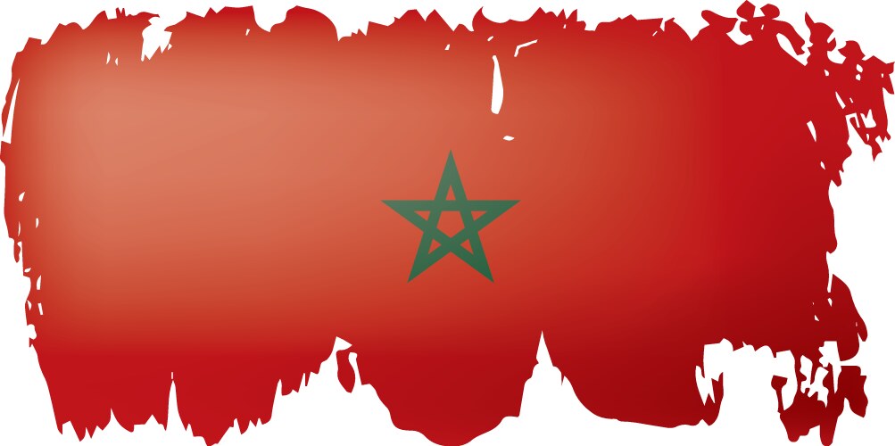 Morocco flag on a white Vector Image