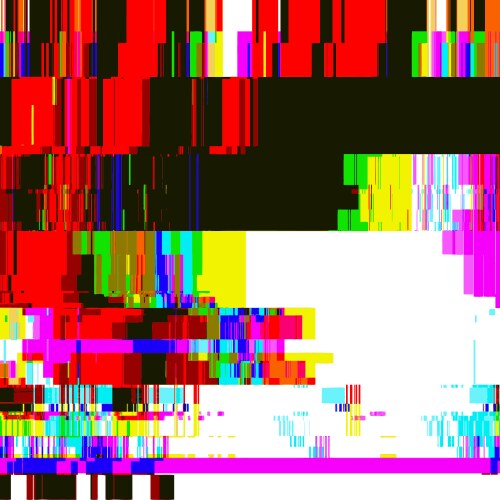 Glitch on tv broken computer screen background Vector Image