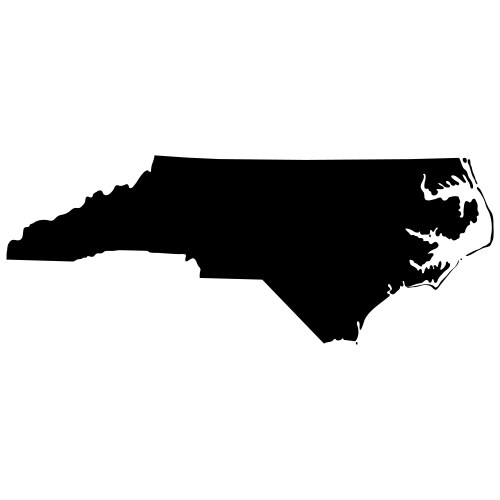 North Carolina Map Outline Vector Image