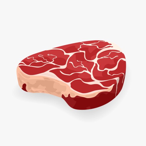 Raw meat Royalty Free Vector Image - VectorStock