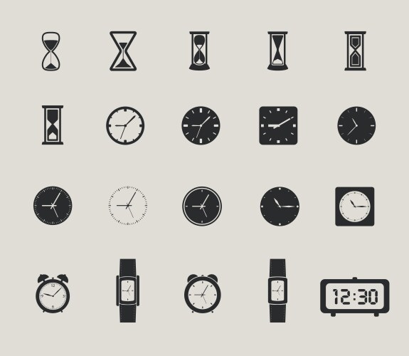 Cocktail drinks black web icon set Royalty Free Vector Image
