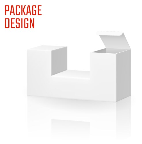 Folding pack white Royalty Free Vector Image - VectorStock