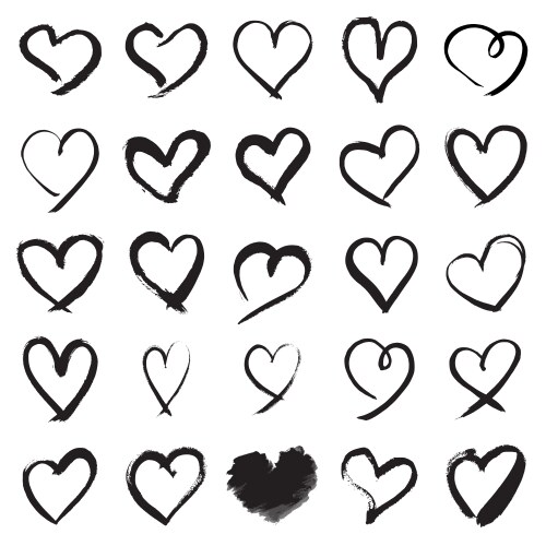 Heart Symbol Collection Royalty Free Vector Image