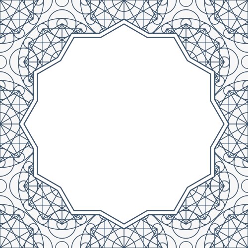 Linear geometry background with frame vector image