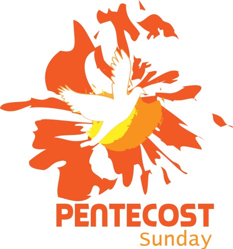 Pentecost sunday come holy spirit Vector Image