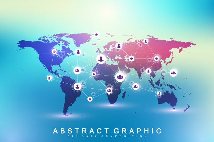 Social media network and marketing concept vector image