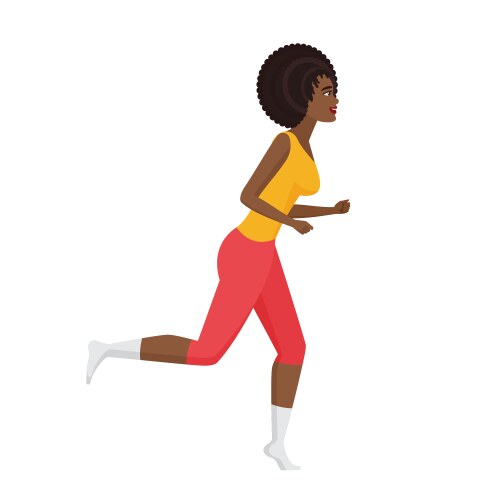 Female fitness training running vector image